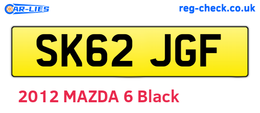 SK62JGF are the vehicle registration plates.