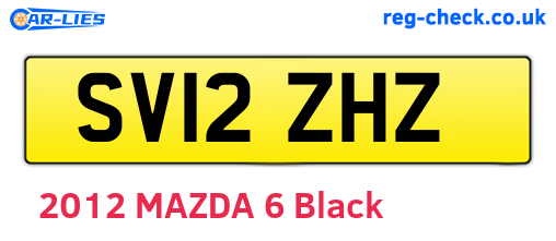 SV12ZHZ are the vehicle registration plates.