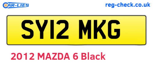 SY12MKG are the vehicle registration plates.