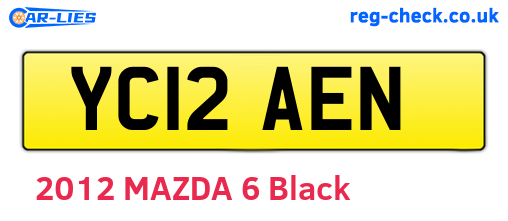 YC12AEN are the vehicle registration plates.