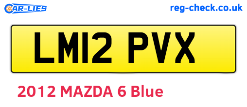 LM12PVX are the vehicle registration plates.