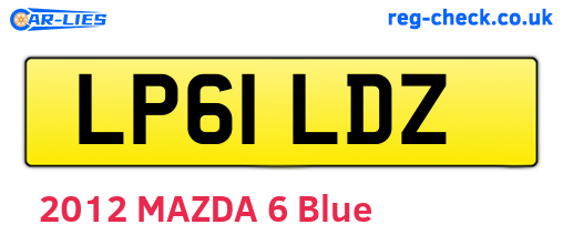 LP61LDZ are the vehicle registration plates.