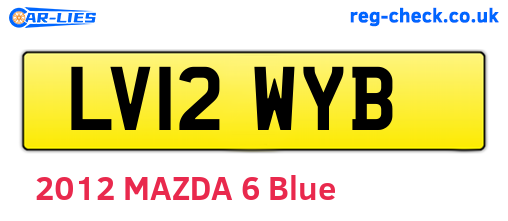LV12WYB are the vehicle registration plates.