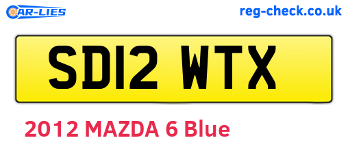 SD12WTX are the vehicle registration plates.