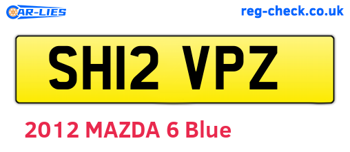 SH12VPZ are the vehicle registration plates.