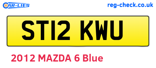 ST12KWU are the vehicle registration plates.