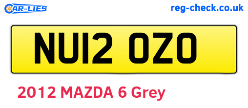 NU12OZO are the vehicle registration plates.