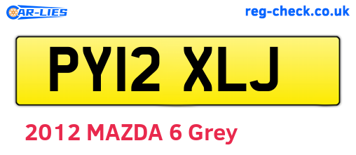 PY12XLJ are the vehicle registration plates.