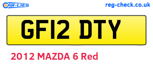GF12DTY are the vehicle registration plates.