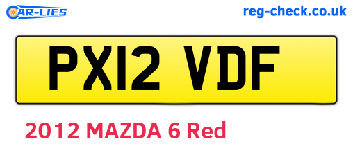 PX12VDF are the vehicle registration plates.
