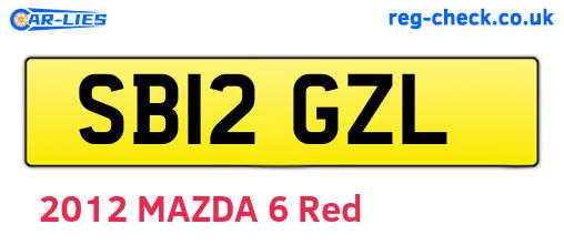 SB12GZL are the vehicle registration plates.
