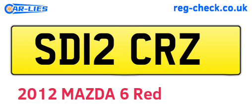 SD12CRZ are the vehicle registration plates.