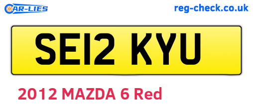 SE12KYU are the vehicle registration plates.