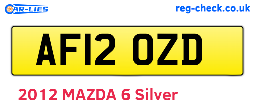 AF12OZD are the vehicle registration plates.