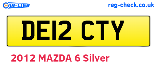 DE12CTY are the vehicle registration plates.