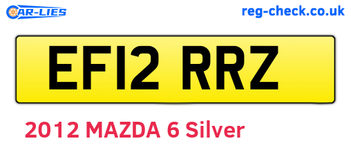 EF12RRZ are the vehicle registration plates.