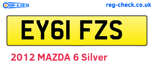 EY61FZS are the vehicle registration plates.