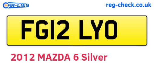 FG12LYO are the vehicle registration plates.