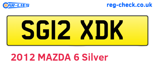 SG12XDK are the vehicle registration plates.