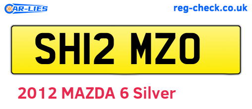 SH12MZO are the vehicle registration plates.