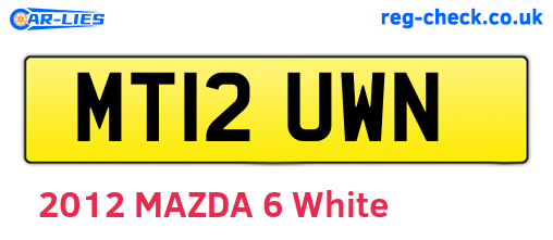MT12UWN are the vehicle registration plates.