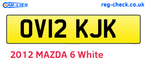 OV12KJK are the vehicle registration plates.