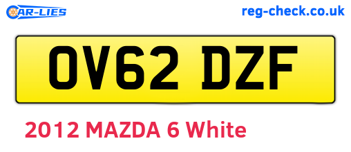 OV62DZF are the vehicle registration plates.