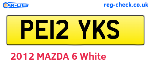 PE12YKS are the vehicle registration plates.