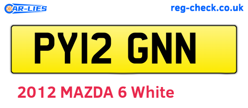 PY12GNN are the vehicle registration plates.