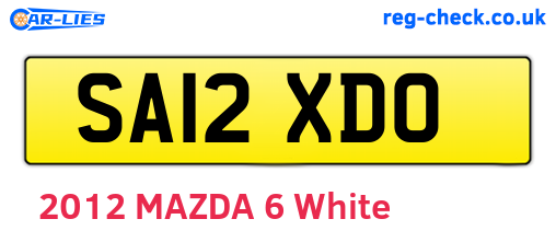 SA12XDO are the vehicle registration plates.