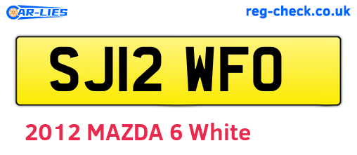 SJ12WFO are the vehicle registration plates.