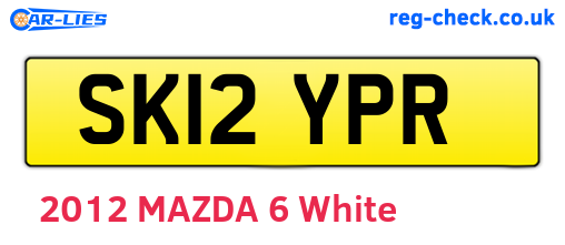SK12YPR are the vehicle registration plates.