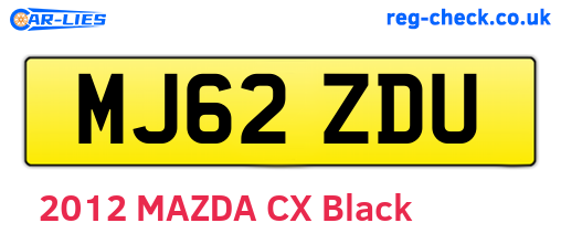 MJ62ZDU are the vehicle registration plates.
