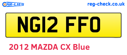 NG12FFO are the vehicle registration plates.