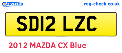 SD12LZC are the vehicle registration plates.