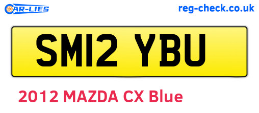 SM12YBU are the vehicle registration plates.