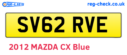 SV62RVE are the vehicle registration plates.