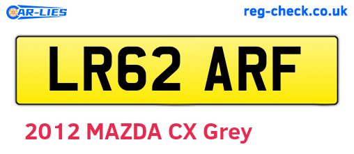 LR62ARF are the vehicle registration plates.