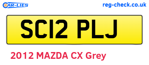 SC12PLJ are the vehicle registration plates.