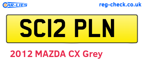 SC12PLN are the vehicle registration plates.