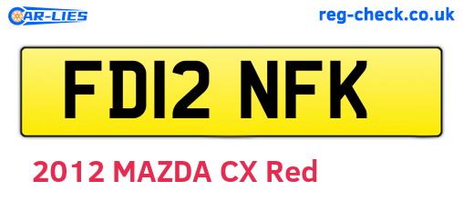 FD12NFK are the vehicle registration plates.