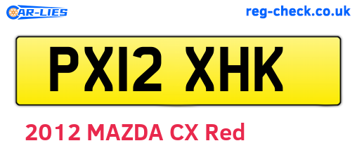 PX12XHK are the vehicle registration plates.