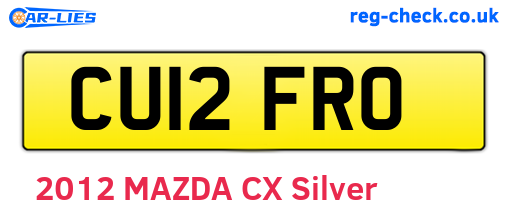CU12FRO are the vehicle registration plates.