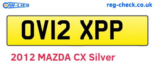 OV12XPP are the vehicle registration plates.