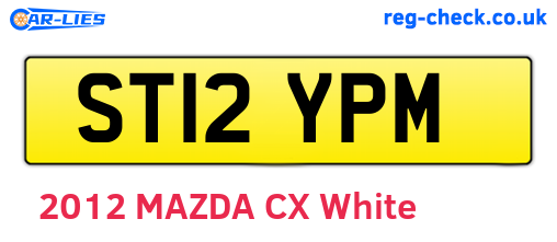 ST12YPM are the vehicle registration plates.