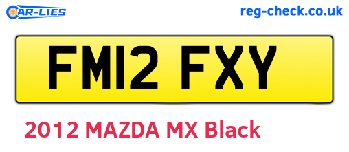 FM12FXY are the vehicle registration plates.