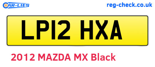 LP12HXA are the vehicle registration plates.