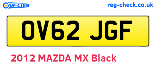 OV62JGF are the vehicle registration plates.