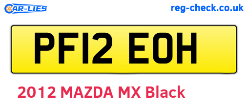 PF12EOH are the vehicle registration plates.