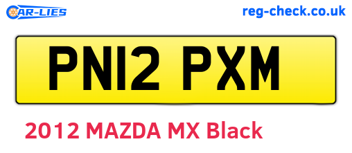 PN12PXM are the vehicle registration plates.